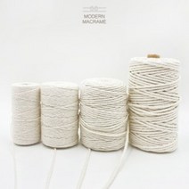 무경크래프트 마크라메 손뜨개 실 면로프 콘사 1mm - 4mm, 2mm, 1개