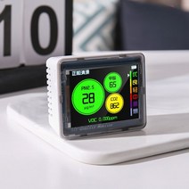 이산화탄소측정기 온습도계 TVOC CO2 경보기 센서 자동 감지 포름알데히드 공기질, PM+CO2