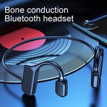 Farfi Ear Hook Bone Conduction 블루투스 5.1 이어폰 IPX5 스포츠를위한 방수 무선 헤드폰, 검정