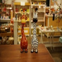 아프리카 기린 얼룩말 장식 세트 27cm 인테리어 소품, 상세페이지 참조