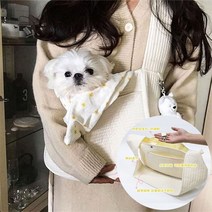 캐리어 이동장 강아지 고양이 강아지 백팩 산책가방 슬링백 반려견 고양이, 아이보리