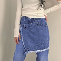 랩 스커트 데님 마법고양이성 스트리트 힙합 스우파 스걸파 캐주얼 댄싱크루 조거 팬츠