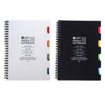 아이비스 3500 4아트 인덱스 노트 SP 2p, 화이트+블랙, 6세트