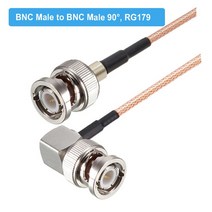 RG179 케이블 75 Ohm BNC 남성 직각 플러그 커넥터 어댑터 비디오 카메라 SDI 캠코더 HD-SDI/3G-SDI/4K/8K, 02 BNC M to BNC M90_18 8M