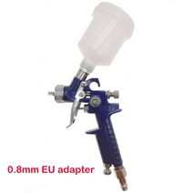무선 페인트 스프레이건 도색 분사기 도장 rolketu 0.50.81.0mm 노즐 전문, 협력사, 0.8mm EU 어댑터