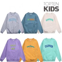 [국내 매장판] 탑텐 키즈 남아) 더블니트 레터링 맨투맨 MKC1TR1201 353052