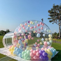 돔하우스 버블하우스 투명텐트 캠핑 투명 돔형 하우스 글램핑, B. 원형 직경 4M+통로 2m