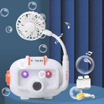 원터치 LED 미니 선풍기 로봇 카메라 캐릭터 노래나오는 버블 머신 자동 비눗방울 장난감 리필액 스트랩, ups057 강아지