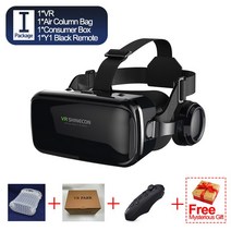 vr 3d 안경 3D VR 안경 가상 현실 헤드셋 스마트 헬멧 폰 비디오 게임 컨트롤러, 9 I-WithBox Y1b Remote