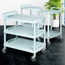 서빙카트 주방 식당트롤리 이동식운반 업소용 이동트레이, W201 2단 대 민트그레이