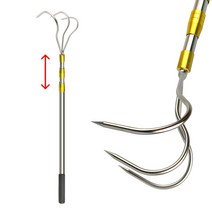 JSS&D 세발후크세트 1.5M 갯벌 해루질 낚시 작살 갸프 갈고리 물고기 문어잡이, 세발후크세트1.5m(FG16)