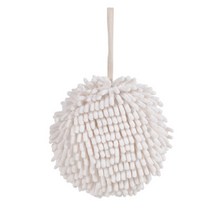 매달린 루프 퀵 건조 천을 갖춘 첸닐 핸드 타월 타월 욕실 주방 울트라 흡수성 세척 가능한 부드러운 타월, 하얀색