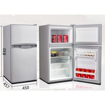캠핑카 카라반 트레일러 DC 냉장고 차량용 DC12 24V 캠핑 사이드도어, 95L 실버 그레이