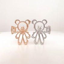 현모양처 테두리 라인 곰돌이 테디베어 집게핀