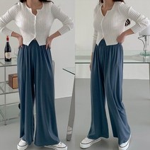 [쉬즈미] (PTS-411)밴딩셔링 일자통팬츠 와이드바지 트레이닝 홈웨어 (8296638)