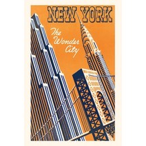 (영문도서) Vintage Journal Orange and Blue Graphic of New York City Skyline Paperback, Found Image Press, English, 9781669510833