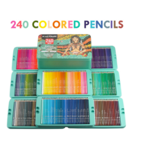 KALOUR 전문가용 유성 색연필 인도미인 240색 틴박스 착한가격 본사직거래, 1