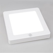 씨티 led 센서등 현관 복도 베란다 등 기구 CT 6인치 엣지 사각 센서등 16W, 1)주광색(하얀불빛)