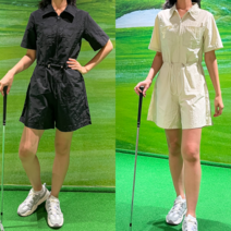 여성 골프 점프수트 여자 반바지 원피스 바스락 골프연습복 연습장복장 여름 골프웨어