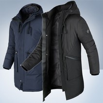 쟌피엘 남자패딩점퍼 야상 하프 롱패딩 사파리 JP고급후드캐주얼패딩