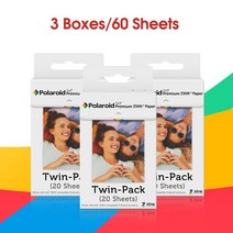 프린터 서플라이20/40/60/80/100 매 폴라로이드 Instax 2x3 "ZINK 필름 z2300 포고 스냅 지퍼 Socia, 03 60 Sheets-3 boxes, 한개옵션1