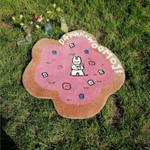 플라워 꽃모양 강아지 포인트 거실 침실 소파옆 인테리어 러그 카페트