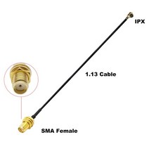 allishop sma 피그 테일 점퍼 rp sma 여성 to u.fl ipx rg178 1.13 케이블 소켓 잭 커넥터 어댑터 wifi 라우터 gps ap, sma 여성 1.13, 30cm