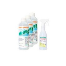 바이오크린콜 75퍼센트 살균소독제 1L x 3p + 분무기 450ml 세트, 3세트