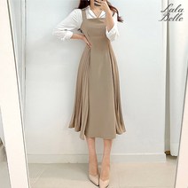 라라벨 여성 민소매 원피스 무지 베이직 나시원피스