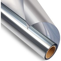 Yajing 단방향 거울 반사 창 필름 비닐 유리 자체 접착 필름 단열 태양 광 창 필름 가정용, 은, 70x300cm