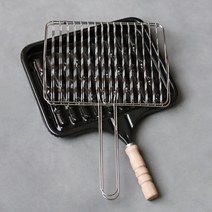 스텐 석쇠 그릴팬 가정용 고기 구이 직화 미니 캠핑 저녁 바비큐 오징어, 스텐석쇠그릴