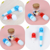 마트498 알약 특이한볼펜 팬시도매 신기한 조카선물 잘써지는볼펜 단체볼펜 인싸학용품 독특한 필기감좋은 웃긴, 3단형