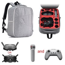 DJI Avata 숄더 백팩 대용량 보관 가방 고글 2V2 야외 여행용 운반 케이스 액세서리, 라이트 그레이