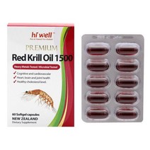 하이웰 프리미엄 뉴질랜드산 남극해 레드 크릴오일 1500 60캡슐, 1개, 60정