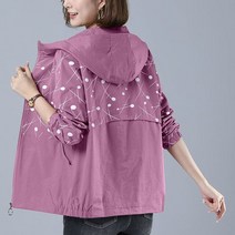 빅사이즈원피스 77 88 99 4XL-5XL 플러스 사이즈 6 인쇄 윈드 브레이커 여성 39 패션 봄 가을 느슨한 포켓 후드 자켓 캐주얼 여성 지퍼 아웃웨어