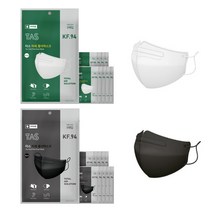 타스 KF94 새부리형 마스크 대형 화이트 블랙 50매입, 5매입 x 10EA 블랙