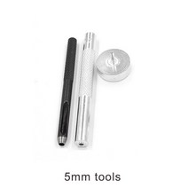핸드 프레스 소형 유압 100sets 5mm 구멍 금속 구멍 17 색 단추 구멍 버클 diy leathercraft 신발 벨트 캡 가방 태그 의류 리벳 29, 도구