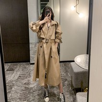 여성 트렌치코트 봄 여자 롱코트 오피스 하객룩 가을