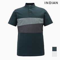 [인디안] [INDIAN] 가슴 배색 반팔 티셔츠_MITASVM2231