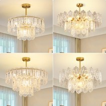 럭셔리 샹들리에 조명 크리스탈 거실 침실 주방 레스토랑, FP89017 50cm