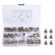 GHSHOP 케이지 너트와 나사 50 세트 스퀘어 홀 하드웨어 케이지 너트 및 장착 나사, M5x20, 실버, 철