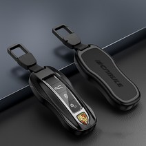포르쉐 키케이스 카이엔 마칸 파나메라 박스터 911 718 열쇠고리 스마트 메탈 풀커버 차키케이스 차키링 차키홀더, B타입-01, 블랙