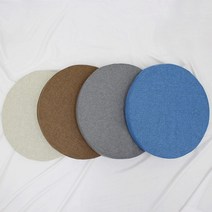 린넨 원형 방석 고탄력 스펀지 커버 분리 미끄럼 방지 40cm 식탁 의자 쇼파 벤치, new린넨원형방석, 브라운