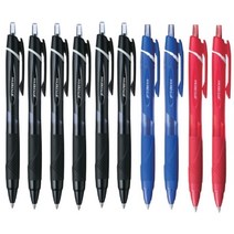 유니 제트스트림 단색 볼펜 혼합색상 10개, SXN-150-07 0.7mm 혼합(흑6청2적2)