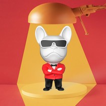 도그독 젠틀독 불독 레드 피규어 차량용 방향제, 넘버5, 1개