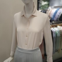 리스트 봄 50% 구김없고 부드러운 버튼다운 쉬폰 베이직 데일리 카라 셔츠 블라우스 TWWSTN52010 - CR