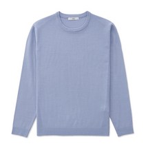 [95~130SIZE] AM.09 라이트블루 베이직 라운드 니트_CKTSA04BSL