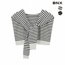 [BNX] 여성 스트라이프 니트 숄