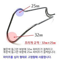 조리개 50개 비닐하우스 시설자재 파이프 하우스자재 부속 농자재, 48mm×32mm 50개