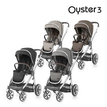 오이스터3Oyster3 오이스터3 미러 디럭스 유모차, 캐비어
